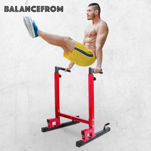 Load image into Gallery viewer, BalanceFrom Multi-Function Dip Stand Dip Station - Red
