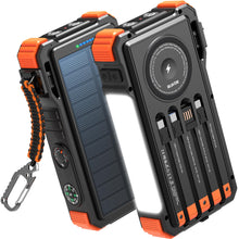 Load image into Gallery viewer, BLAVOR Solar Power Bank 20000mAh, Wireless Charger for Phones &amp; Apple Watch
