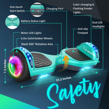 Load image into Gallery viewer, Mixed Color Hoverboard, with Bluetooth and Colorful Lights Self Balancing Scooter
