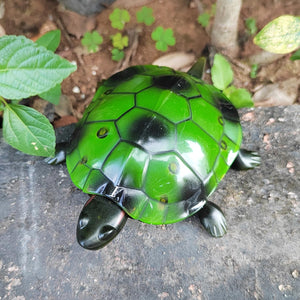 Cute RC Turtle Remote Control Tortoise Toy Realistic Simulation Electric Electronic Animal for Cat Toddler Kids Birthday (Green)
