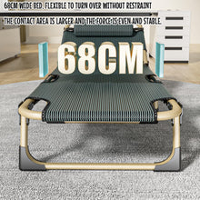 Load image into Gallery viewer, Camping Cot, Portable Folding Outdoor Bed, 5Position Folding Chaise Lounge Chair, Portable Sleeping Cot for Travel Outdoor Office Indoor Fishing
