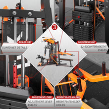 Load image into Gallery viewer, XGSW Multi-Function Home Gym Workout Station, Featuring a Pulley System, arm Trainer (Fitness Station+Cast lron 220LBS)
