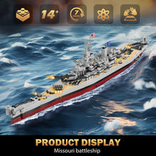 Load image into Gallery viewer, Missouri Battleship Building Kits for Adult Boys (2228 Pieces) - Large Military World-Class Missouri Battleship Model
