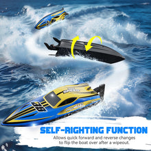 Load image into Gallery viewer, Brushless RC Boat 30+MPH, Big Remote Control Boats for Adults and Kids, Fast Racing Boat with Self-Righting, LED Lights

