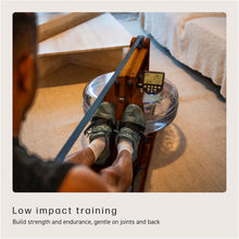 Load image into Gallery viewer, WaterRower Walnut Rowing Machine with S4 BLE Monitor - Lo-Rise
