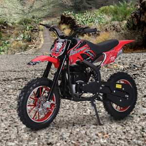 49cc 4-Stroke Mini Dirt Bike, Gas Powered Kids Dirt Bikes, Mountain Off Road Mini Motorcycle, Gas Dirt Bike with Disc Brakes