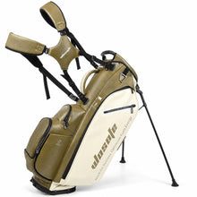 Load image into Gallery viewer, wosofe 14-Way Golf Stand Bag, Waterproof PU Leather Olive Green Vintage
