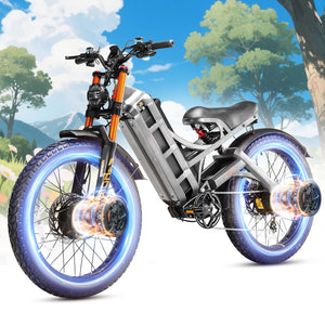 2025 Upgraded Eahora Romeo Pro Ⅱ4000W Dual Motor Ebike for Adults 52V 70Ah 200 Miles 46MPH Long Range Electric Bike 26 * 4.0"