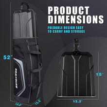 Load image into Gallery viewer, GEAVOUED Golf Travel Bag with Hard Case Top and Wheels,Premium Oxford Fabric,Golf Travel Bags for Airlines,Protect Your Club for Safe Transport(Black/Grey)
