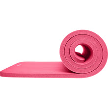 Load image into Gallery viewer, Retrospec Solana Yoga Mat 1" Thick w/Nylon Strap for Men &amp; Women - Non Slip Exercise Mat for Home Yoga, Pilates, Stretching, Floor &amp; Fitness Workouts - Pink Dahlia
