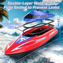 Load image into Gallery viewer, Full Proportional Remote Control Boat for Kids &amp; Adults, 20MPH+ High-Speed Waterproof RC Boat, 2 Battery(30 Mins), 2.4GHz
