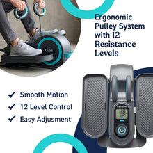 Load image into Gallery viewer, Cubii Total Body Under Desk Elliptical Bike with Built-in Upper Body Resistance Bands | Seated Exercise Machine - Arms + Legs Workout for Seniors &amp; All Ages, 12 Resistance Levels, LCD Display
