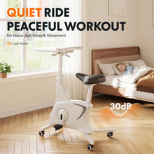 Load image into Gallery viewer, FLEXISPOT Exercise Bike with 2D Desktop - V9 White
