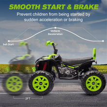 Load image into Gallery viewer, Kids ATV 4 Wheeler Ride on Electric Motorcycle, 24V Battery Powered, Kids Electric Toy Car, Green
