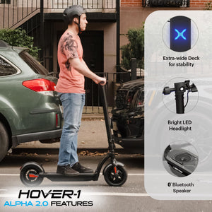 Foldable Electric Scooter with 450W Brushless Motor, 18 mph Max Speed, 10” Air-Filled Tires and 12 Mile Range