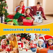 Load image into Gallery viewer, Robot Toys for Kids, Programmable Remote Control Toy, Interactive Toys with Talking Flash Cards, Smart Robot with LED
