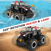 Load image into Gallery viewer, 1/16 Remote Control Monster Truck : 4x4 Off Road Waterproof Rc Jeep Combines Amphibious and All Terrain Traversal (Red Pickup)
