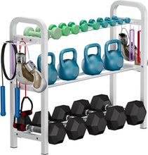 Load image into Gallery viewer, Ansionsol 3-Tier Adjustable Dumbbell Rack -White(Rack Only)
