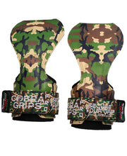 Load image into Gallery viewer, Cobra Grips Weight Lifting Gloves with Adjustable Neoprene Padded Wrist Wraps -  (PRO Green CAMO Rubber)
