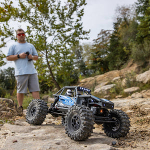 RC Truck UTB18 Capra 4WS 1/18th 4x4 RTR (Comes with Everything Needed to Run), Blue, AXI-1750T1