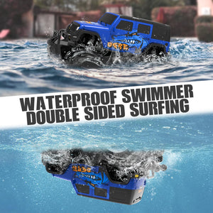 Amphibious Remote Control Car Toys for Boys 2.4GHz 1:16 All Terrain Off-Road RC Car Waterproof RC Monster Truck, Blue