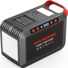 Load image into Gallery viewer, Portable Power Station 300W MARBERO 237Wh Camping Solar Generator Backup Lithium Battery with Pure Sine Wave 110V AC Outlet, USB C, USB A, DC for Outdoors Camping CPAP Home Blackout Emergency
