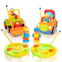 Load image into Gallery viewer, 2pk Remote Control Cars for 3-5 Year Old Boys - Truck &amp; Tractor Toddler Toys

