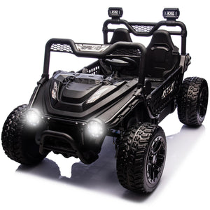 24V 2 Seater XXL Kids UTV Ride On Car with Remote Control 4WD Off Road Electric Vehicle Ride On Toy Car (Black)