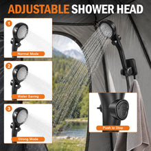 Load image into Gallery viewer, Portable Camping Shower Kit with Privacy Tent Heated Water Outdoor Shower

