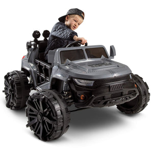 Bicycle Company Kids Battery-Powered Ride On Car Special Ops w/ Lights, Sounds & MP3 Player, 12V - 17138 , Grey, Large