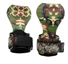 Load image into Gallery viewer, Cobra Grips Weight Lifting Gloves with Adjustable Neoprene Padded Wrist Wraps -  (PRO Green CAMO Rubber)
