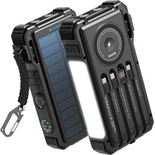 Load image into Gallery viewer, BLAVOR Solar Power Bank 20000mAh, Wireless Charger for Phones &amp; Apple Watch
