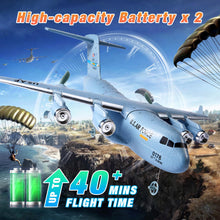 Load image into Gallery viewer, RC Airplane, 2CH RC Plane Ready to Fly, 2.4GHz C-17 Remote Control Airplane with 6-axis Gyro Stabilizer Globemaster III Military Transport Aircraft
