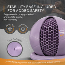 Load image into Gallery viewer, MANTRA SPORTS Yoga Ball Chair - Stability Ball and Exercise with Base for Office Desk Sitting-Purple
