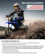 Load image into Gallery viewer, Electric Dirt Bike, 24V Ride on Toys for Big Kids, 350W Kids Motorcycle with Music &amp; Bluetooth, 15.5 mph &amp; 150lb Max-Blue
