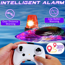 Load image into Gallery viewer, Remote Control Boat Toys-2.4GHz 20KPH with 2 Rechargeable Batteries-3 LED Light Modes 200 Feet RC Distance-Rechargeable (Purple)
