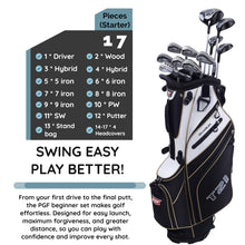 Load image into Gallery viewer, PGF T21 Men's Complete Golf Club Package Set[17-Pieces][Black][Hand: Right] [Length: Standard]
