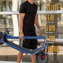 Load image into Gallery viewer, Electric Scooter for Adults Scooters Kids Foldable E-Scooter with with 350W Motor 15.5 mph Max Speed (Blue)

