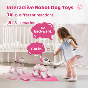 Programmable Robot Dog Toy with Voice Control for Kids, 2.4GHz Remote Control Robot Pet with Touch Sensors