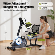 Load image into Gallery viewer, Recumbent Exercise Bike for Adult and Seniors,LUXECYCLES Stationary Bike,400 lbs Capacity
