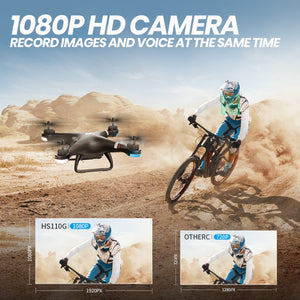 Holy Stone GPS Drone with 1080P HD Camera FPV Live Video for Adults and Kids, Quadcopter HS110G Upgraded Version, 2 Batteries