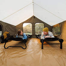 Load image into Gallery viewer, Disc-O-Bed Extra Large Portable Bunk Camping Cots with Carry Bags, Black
