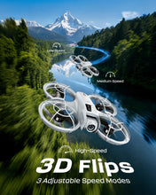 Load image into Gallery viewer, Mini Drone with HD FPV Camera, Beginner Friendly RC Quadcopter for Teens Adults, 90° Tilt Lens, Altitude Hold, One Key Takeoff, 3D Flips, 3 Speed Modes, 2 Batteries 25 Mins Flight, Indoor Outdoor Gift (Gray)
