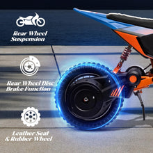 Load image into Gallery viewer, 24V 7AH Kids Ride on Dirt Bike, 250W Strong Motor 13.6MPH Fast Speed Electric Off-Road Motorcycle, Blue
