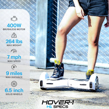 Load image into Gallery viewer, 1 H1 Electric Self Balancing Hoverboard with 9 mph Max Speed, Dual 200W Motors, 9 Mile Range, and 6.5”
