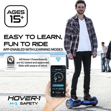 Load image into Gallery viewer, 1 H1 Electric Self Balancing Hoverboard with 9 mph Max Speed, Dual 200W Motors, 9 Mile Range, and 6.5”
