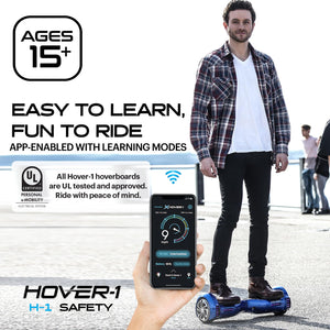 1 H1 Electric Self Balancing Hoverboard with 9 mph Max Speed, Dual 200W Motors, 9 Mile Range, and 6.5”