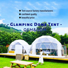 Load image into Gallery viewer, Dome Tent, Luxury Glamping Shelter with Geodesic Frame Design and Panoramic Window, Outdoor Camping Structure for Resort, Event Space, Tourism Project, Garden and Commercial Applications
