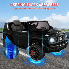 Load image into Gallery viewer, 12V Kids Ride on Car, Licensed Mercedes Benz G63 Electric Car w/Remote Control, Music, Spring Suspension, Black
