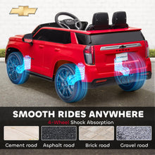 Load image into Gallery viewer, Chevrolet Tahoe Licensed Kids Ride on Car, 12V Battery Powered Kids Electric Car with Remote Control, Red
